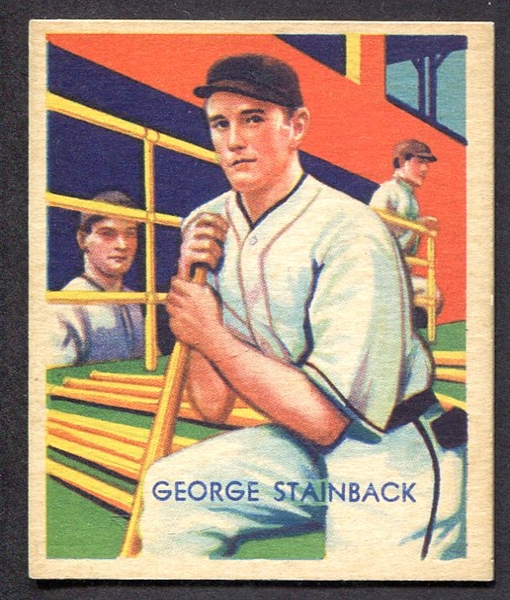 1935 Diamond Stars #52 George Stainback Nrmt