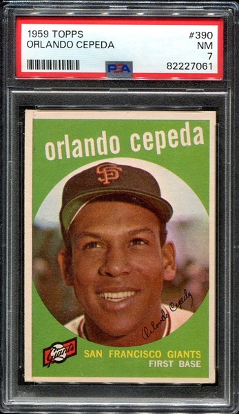 1959 Topps #390 Orlando Cepeda PSA 7