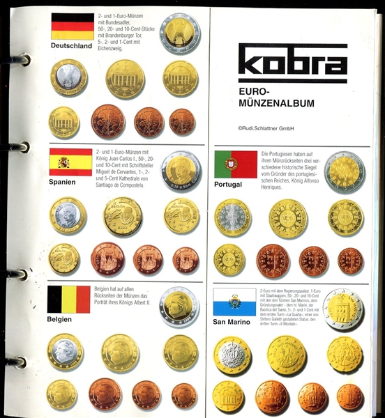 Kobra Euro Coins Partial Set of 82 Coins