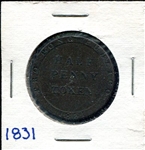 1831 Isle of Man Half Penny Token XF