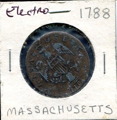 1788 Massachusetts One Cent Electrotype