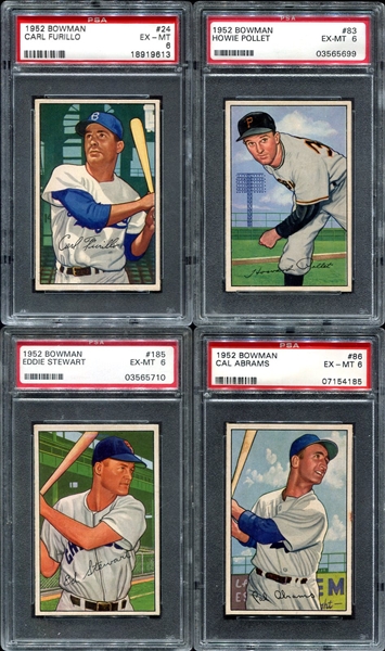 1952 Bowman 4 PSA 6 Cards