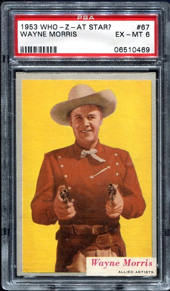 1953 Who-Z-At-Stars #67 Wayne Morris PSA 6