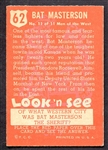 1952 Topps Look N' See #62 Bat Masterson Nrmt