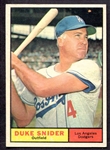 1961 Topps #443 Duke Snider Los Angeles Dodgers