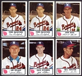 1953 Johnston Cookies Milwaukee Braves Lot of 6