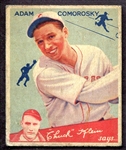 1934 Goudey #85 Adam Comorosky Cincinnati Reds