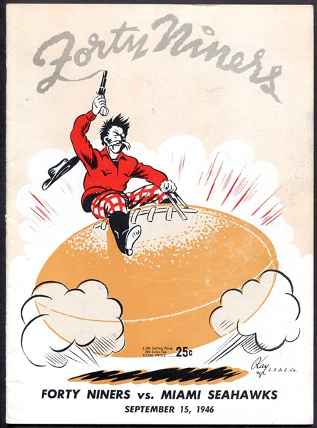 1946 AAFC Forty Niners vs. Miami Seahawks Program