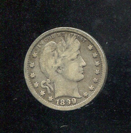 1899 Barber Quarter VG+