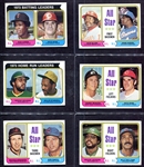 1974 Topps League Leaders & All-Star Cards 6 Different