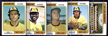1974 Topps Washington Nat'l Lea. 5 Different