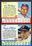 1962 Post Cereal #85 Killebrew & #147 Mathews