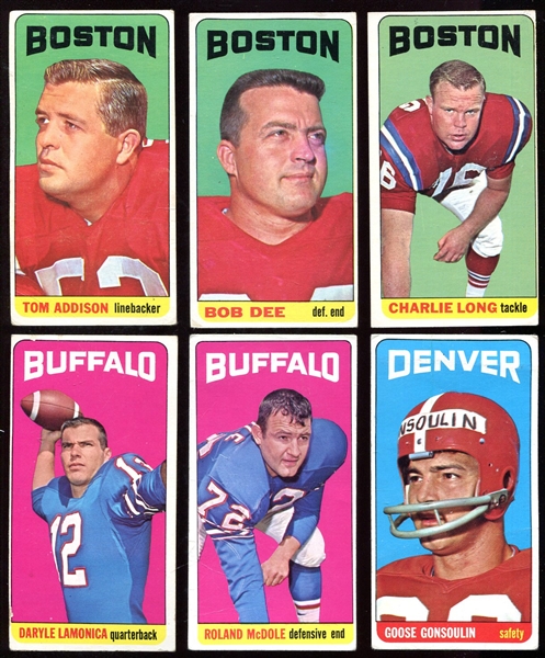 1965 Topps Football Lot of 24 w/HOFers and SPs