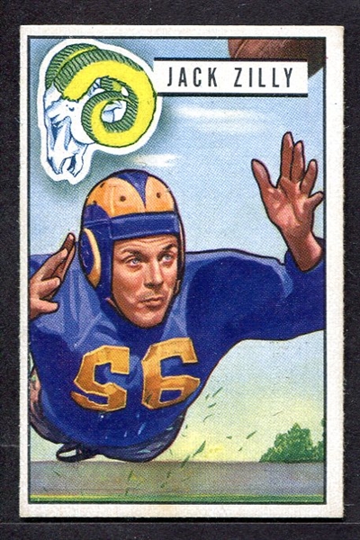 1951 Bowman #78 Jack Zilly Los Angeles Rams Nrmt