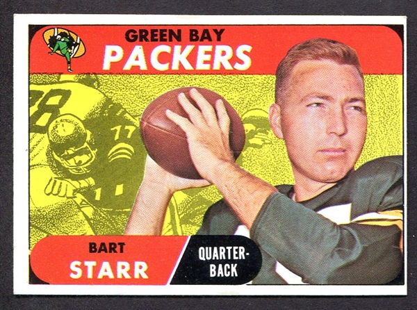 1968 Topps #1 Bart Starr Green Bay Packers Exmt