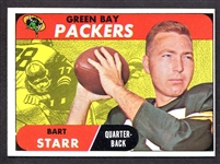 1968 Topps #1 Bart Starr Green Bay Packers Exmt