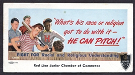 1940s/50s "Fight for Racial and Religious Understanding" Blotter