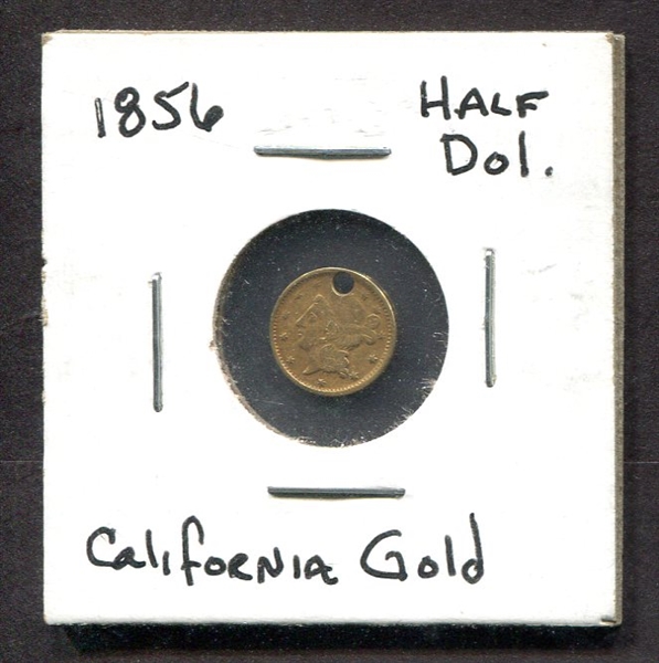 1856 California Fractional Gold Half Dollar