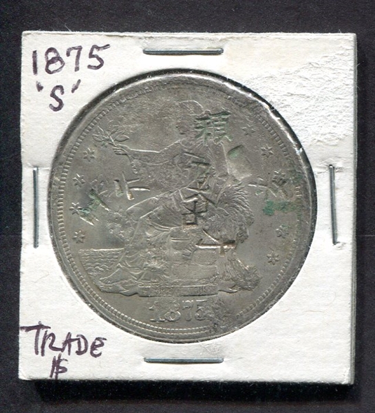 1875-S Trade Dollar w/Multiple Chop Marks