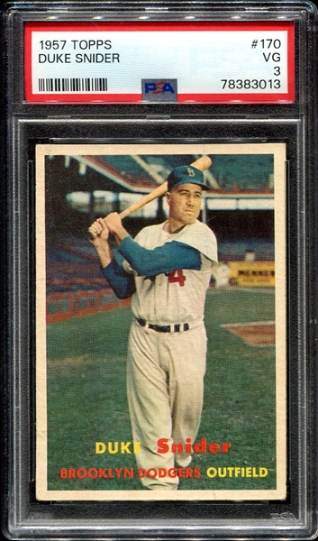 1957 Topps #170 Duke Snider PSA 3