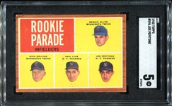1962 Topps #596 Joe Pepitone RC SGC 5