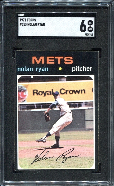 1971 Topps #513 Nolan Ryan SGC 6