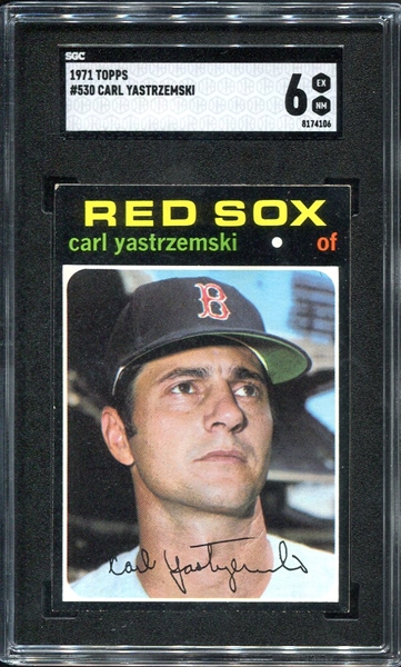 1971 Topps #530 Carl Yastrzemski SGC 6