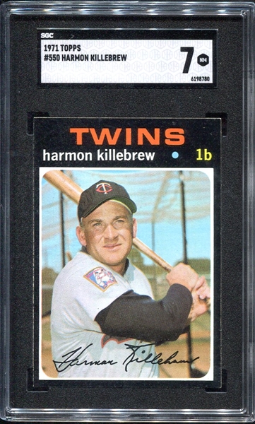 1971 Topps #550 Harmon Killebrew SGC 7