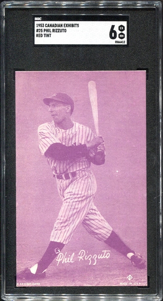 1953 Canadian Exhibits Phil Rizzuto SGC 6 Highest Graded