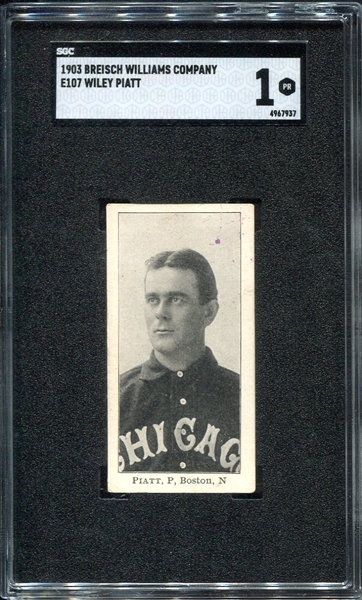 E107 Piatt Boston SGC 1 w/Overprint