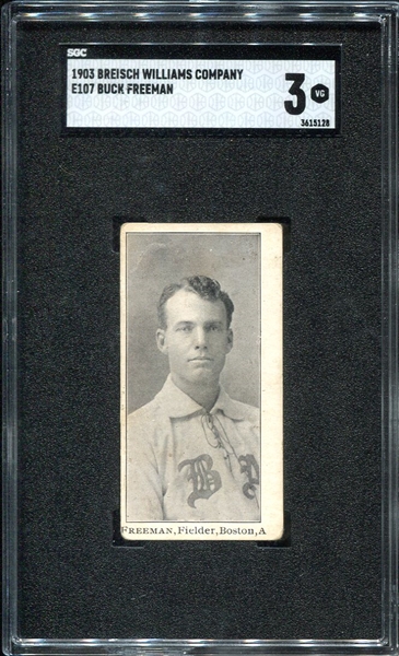 E107 Freeman Boston Red Sox SGC 3 Highest Graded