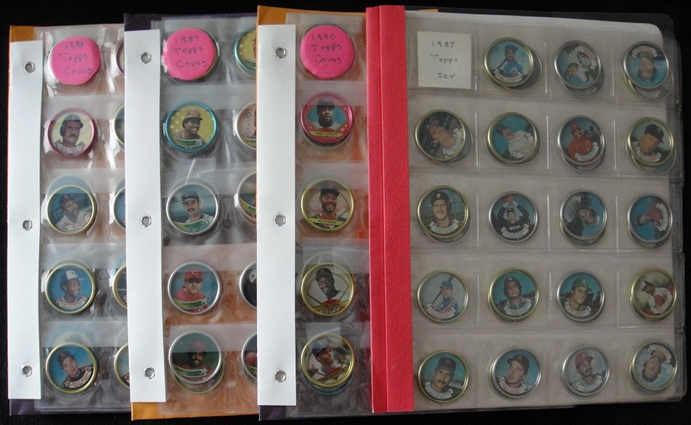 1987 1988 1989 & 1990 Topps Baseball Coin Sets