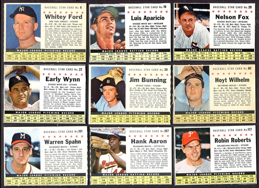 1961 Post Cereal Partial Set 131 Different w/15 HOFers Inc Mays & Aaron