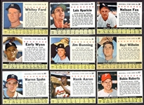 1961 Post Cereal Partial Set 131 Different w/15 HOFers Inc Mays & Aaron