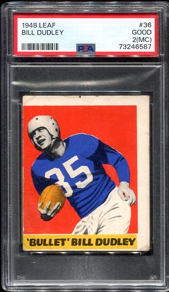 1948 Leaf #36 Bill Dudley Detroit Lions PSA 2MC