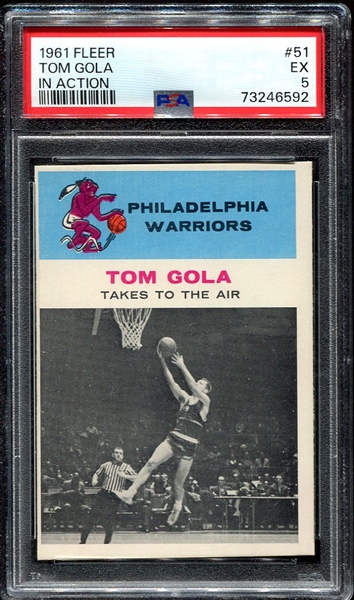 1961 Fleer #51 Tom Gola IA PSA 5