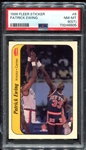 1986 Fleer Sticker #6 Patrick Ewing PSA 8 ST