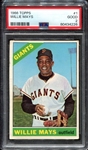 1966 Topps #1 Willie Mays PSA 2