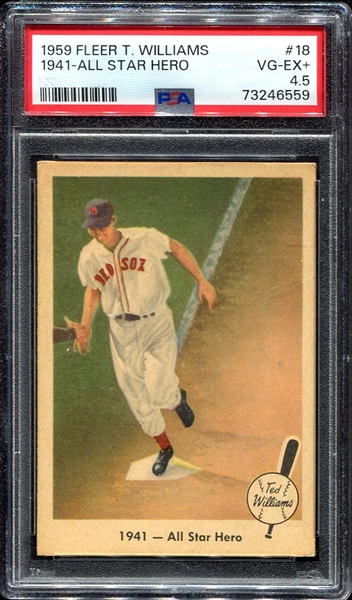 1959 Fleer Ted Williams #18 PSA 4.5