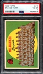 1959 Topps #419 Milwaukee Braves Team PSA 4