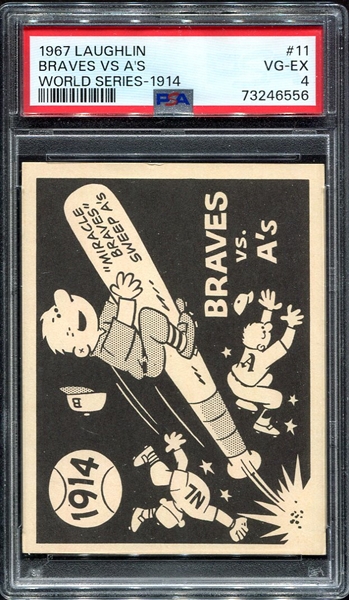 1967 Laughlin #11 Braves Vs. As PSA 4