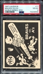 1967 Laughlin #11 Braves Vs. A's PSA 4