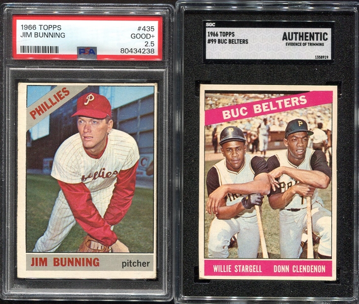 1966 Topps #435 Bunning & #99 Buc Belters