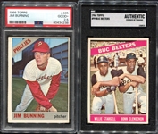 1966 Topps #435 Bunning & #99 Buc Belters