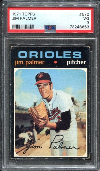 1971 Topps #570 Jim Palmer PSA 3