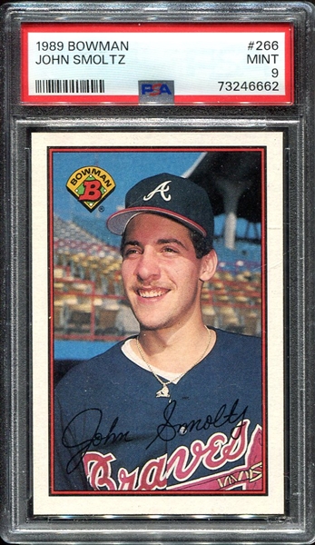 1989 Bowman #266 John Smoltz RC PSA 9