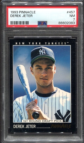 1993 Pinnacle #457 Derek Jeter RC PSA 7