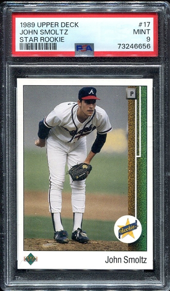 1989 Upper Deck #17 John Smoltz RC PSA 9