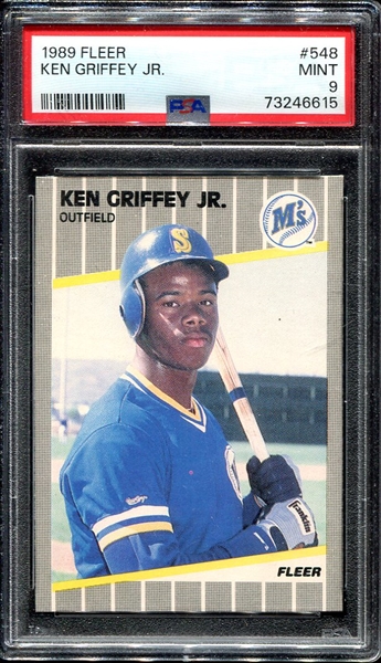 1989 Fleer #548 Ken Griffey Jr. RC PSA 9