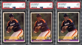 1984 Donruss #60 Nolan Ryan Trio of PSA 9's